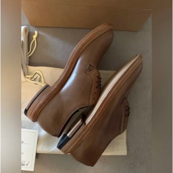NIB Grant Stone Plain Toe Dune Brown Chromexcel Derby Horween Chromexcel 8.5 D - Picture 4 of 6
